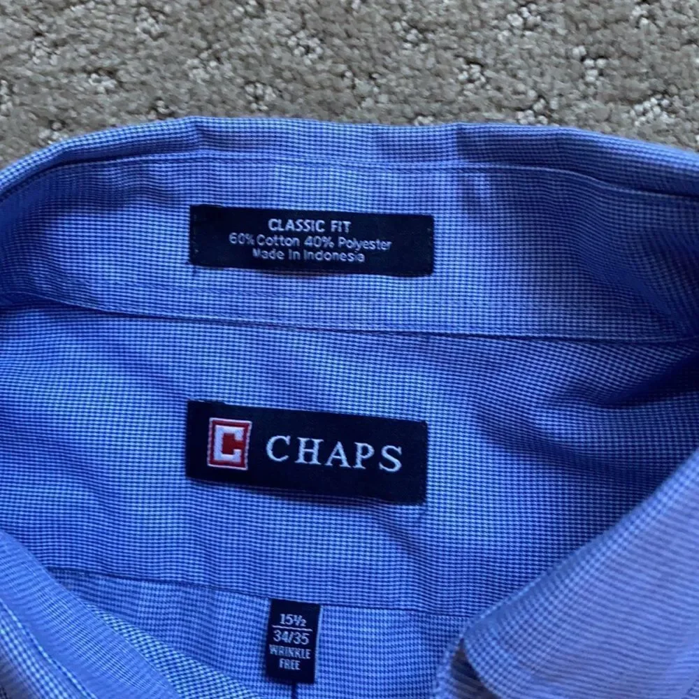 Chaps classic fit Shirt. Size 15 1/2. 34/35.